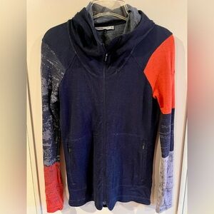 Icebreaker Women's Navy Blue and Red Jacket
